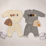 Baby LOVE Graphic Hoodies Combo Pants Kids Valentine’s Day Sets by MyKids-USA™