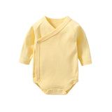 Baby Multi Color Bias Placket With Slanting Button Long Sleeve Onesies by MyKids-USA™