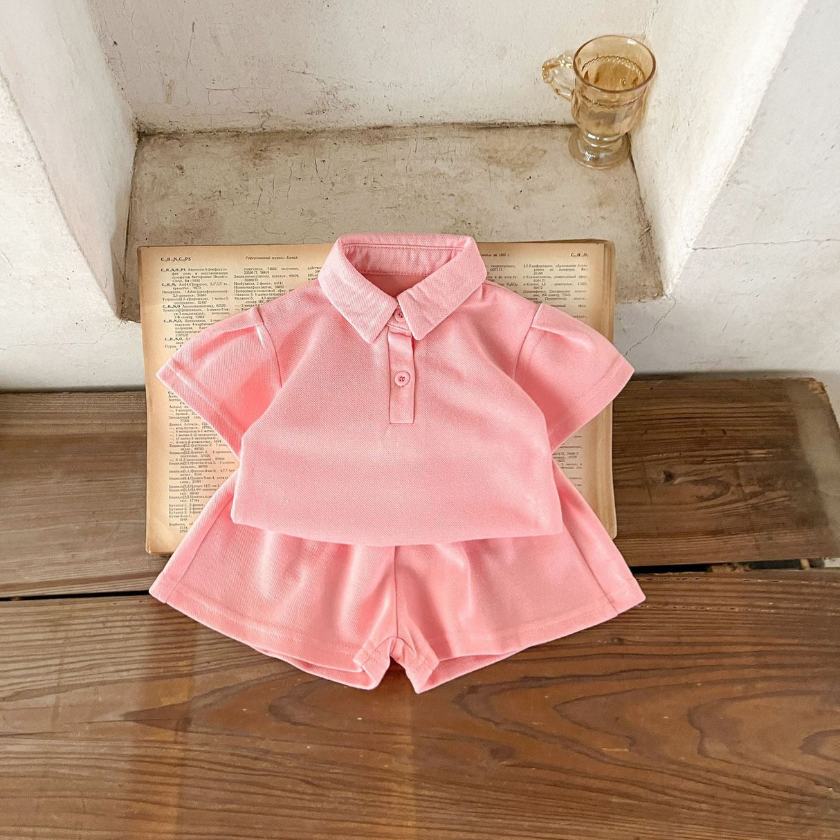 Baby Solid Color Polo Neck Summer Clothing Sets by MyKids-USA™