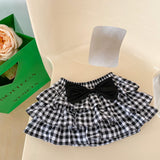 Baby Girl Cherry Laple Neck Shirt With Plaid Skirt Sets by MyKids-USA™