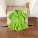 Baby Solid Color Polo Neck Summer Clothing Sets by MyKids-USA™