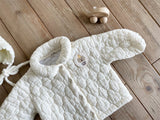 Baby Bear Patched Pattern Quilted Warm Lapel Cute Sets by MyKids-USA™