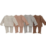 Baby Solid Color Soft Cotton Pajamas Home Clothes Sets by MyKids-USA™