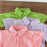 Baby Solid Color Polo Neck Summer Clothing Sets by MyKids-USA™