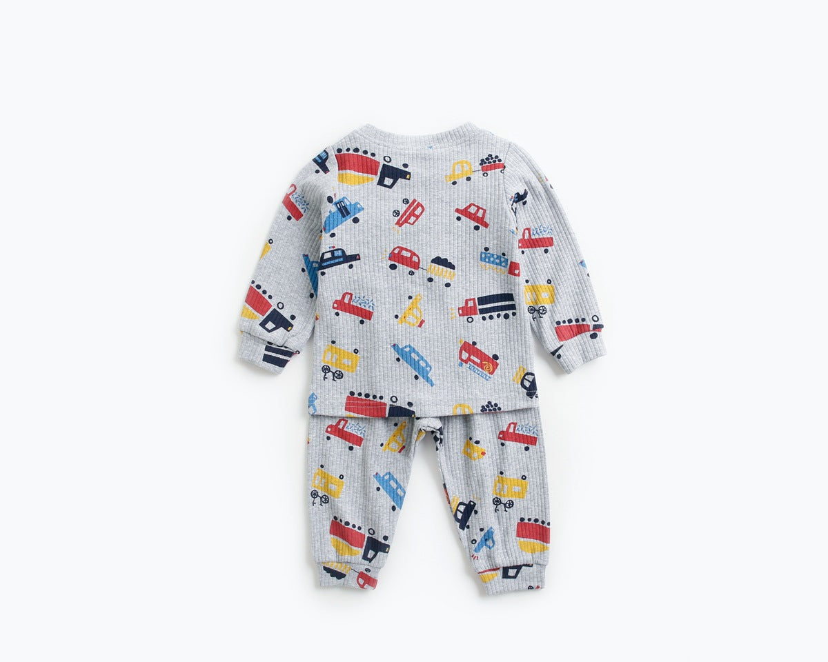 Baby 2pcs Cartoon Graphic Soft Cotton Shirt Combo Pants Sets Tracksuit by MyKids-USA™