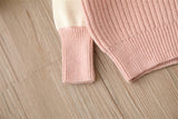 Baby Solid Color Bow Patched Sweater With Pants Sets by MyKids-USA™