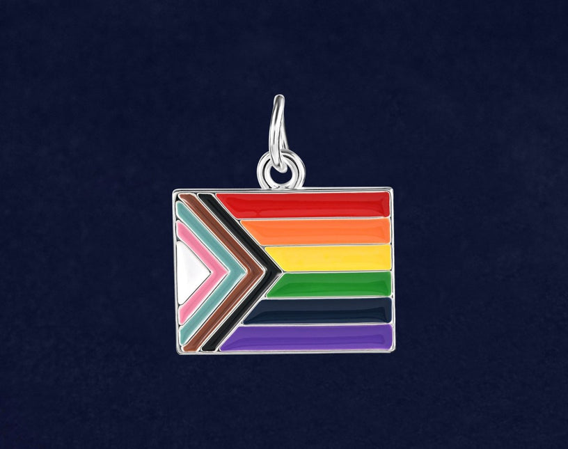 Daniel Quasar Progress Pride Flag Charms by Fundraising For A Cause