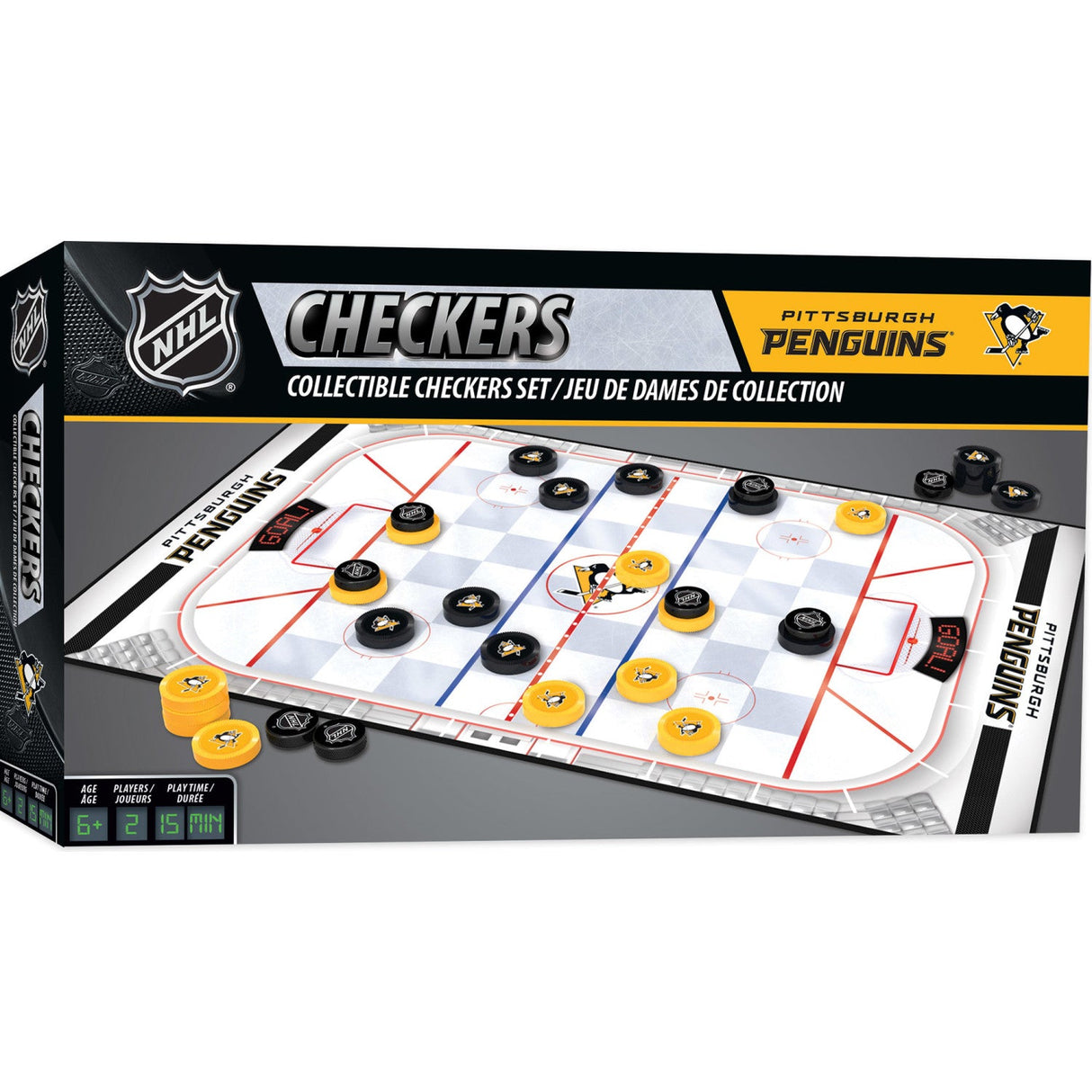 Pittsburgh Penguins Checkers Board Game by MasterPieces Puzzle Company INC