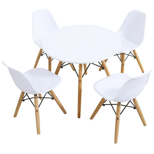 5 Pieces Kids Mid-Century Modern Table Chairs Set