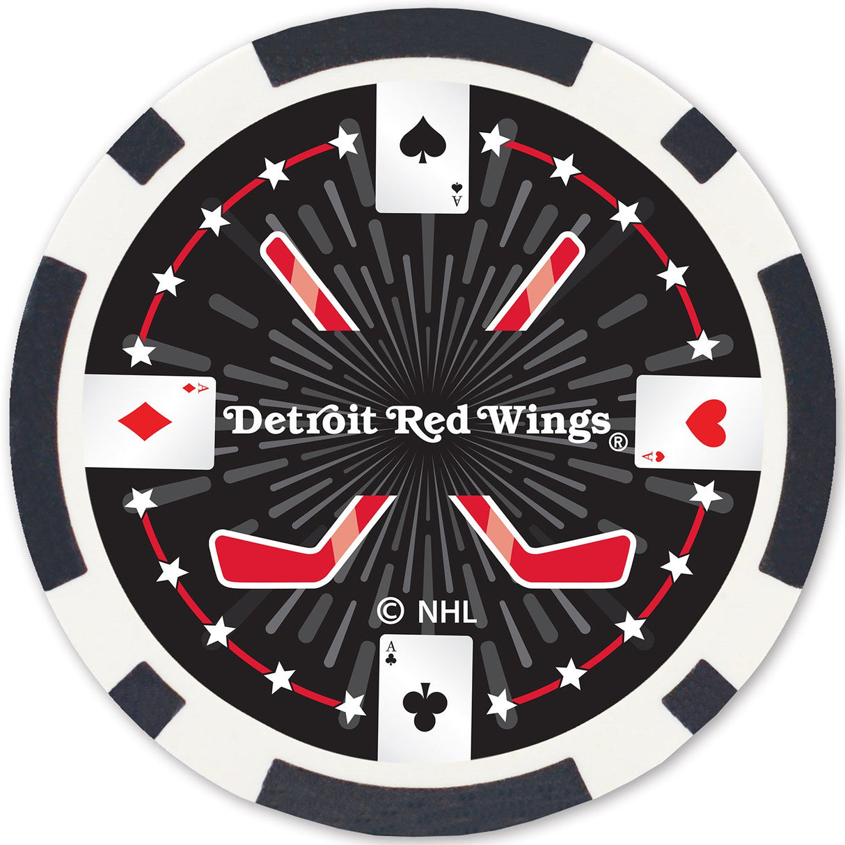 Detroit Red Wings 100 Piece Poker Chips by MasterPieces Puzzle Company INC