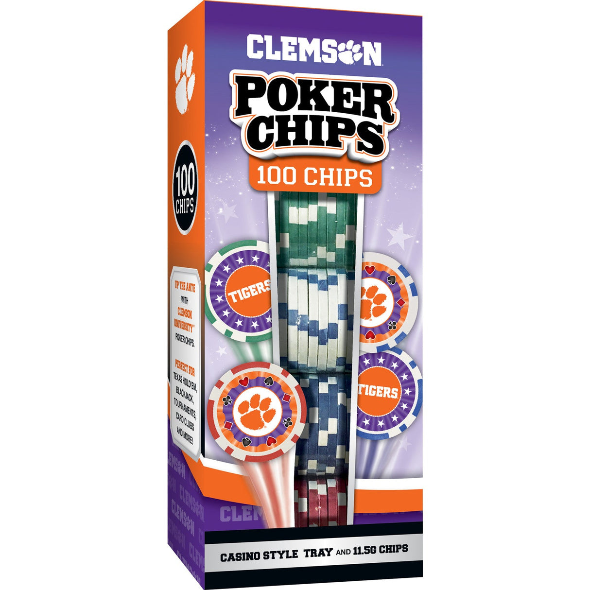 Clemson Tigers 100 Piece Poker Chips by MasterPieces Puzzle Company INC