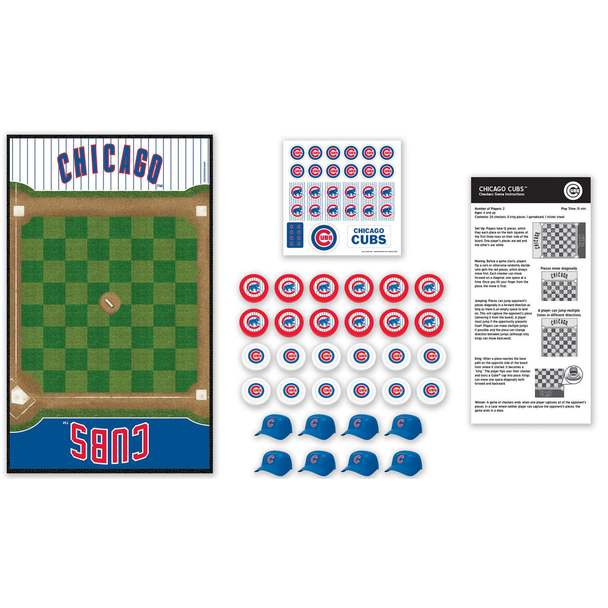 Chicago Cubs Checkers Board Game by MasterPieces Puzzle Company INC