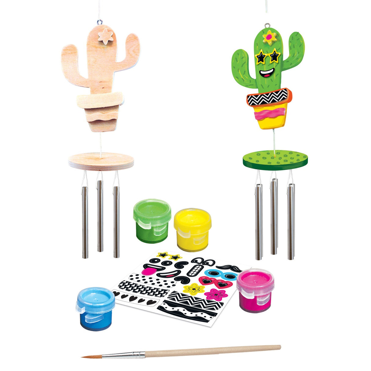 Cactus Wind Chime Wood Craft & Paint Kit by MasterPieces Puzzle Company INC