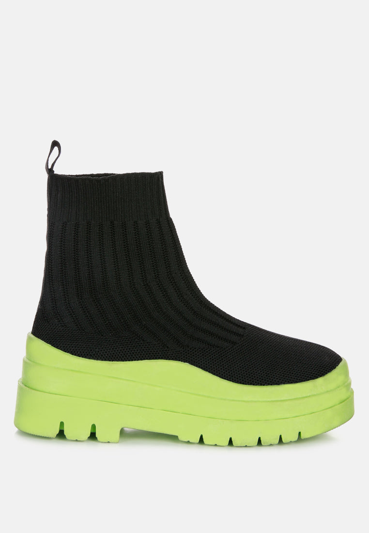 quavo knitted platform chunky boots by London Rag