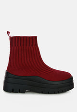 quavo knitted platform chunky boots by London Rag