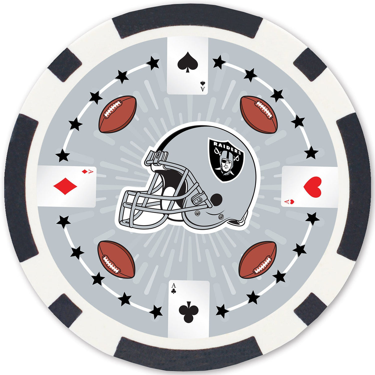 Las Vegas Raiders 100 Piece Poker Chips by MasterPieces Puzzle Company INC