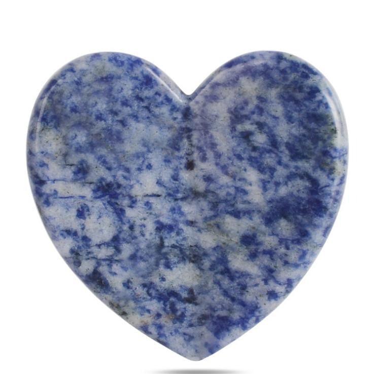 Blue Sodalite Heart Facial Gua Sha Scraping Massage Tool by ZAQ Skin & Body