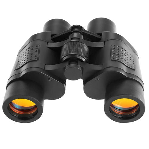 Portable HD Binoculars with FMC Lens Low Light Night Vision Telescope for Bird Watching Hunting Sports Events Concerts Adventure w/ Shoulder Strap Bag - Black