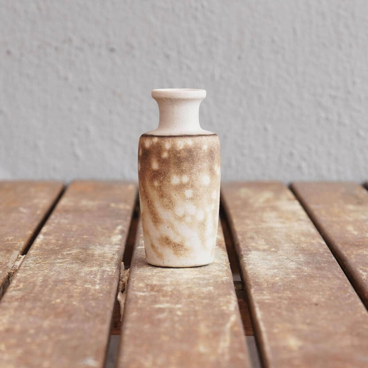 RAAQUU Hana E Mini Ceramic Vase 3.5" Raku Fired Pottery Gift by RAAQUU