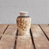 RAAQUU Hana O Mini Ceramic Vase 3.5" Raku Fired Pottery Gift by RAAQUU