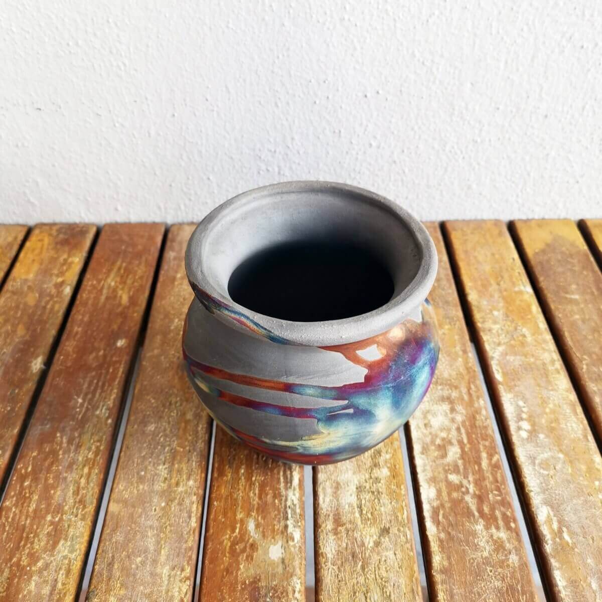 RAAQUU HOFU raku pottery vase by RAAQUU