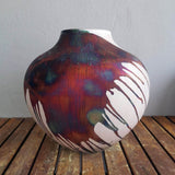 RAAQUU Large 13" Issho Vase PRE-ORDER Raku Pottery by RAAQUU