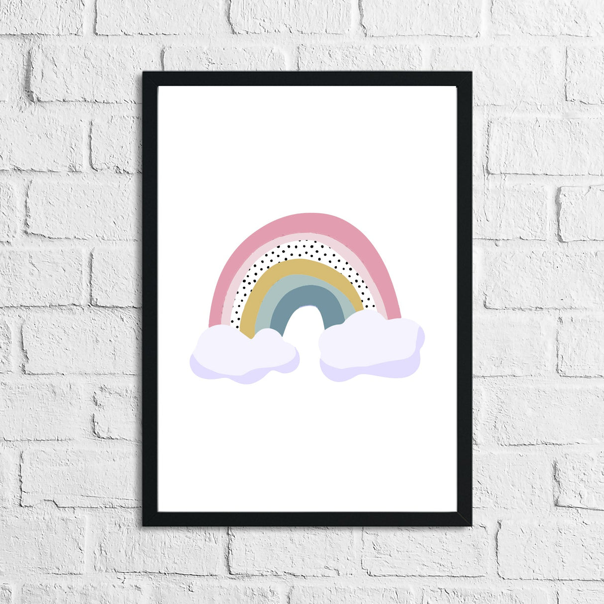 Rainbow Cloud Nursery Children's Room Wall Decor Print by WinsterCreations™ Official Store