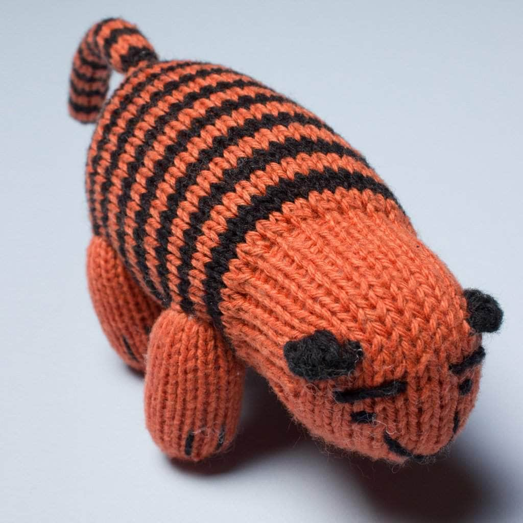 Organic Baby Toys - Newborn Rattles | Tiger by Estella