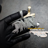 Custom Iced Jagged Letter Pendant by Custom Gold Grillz