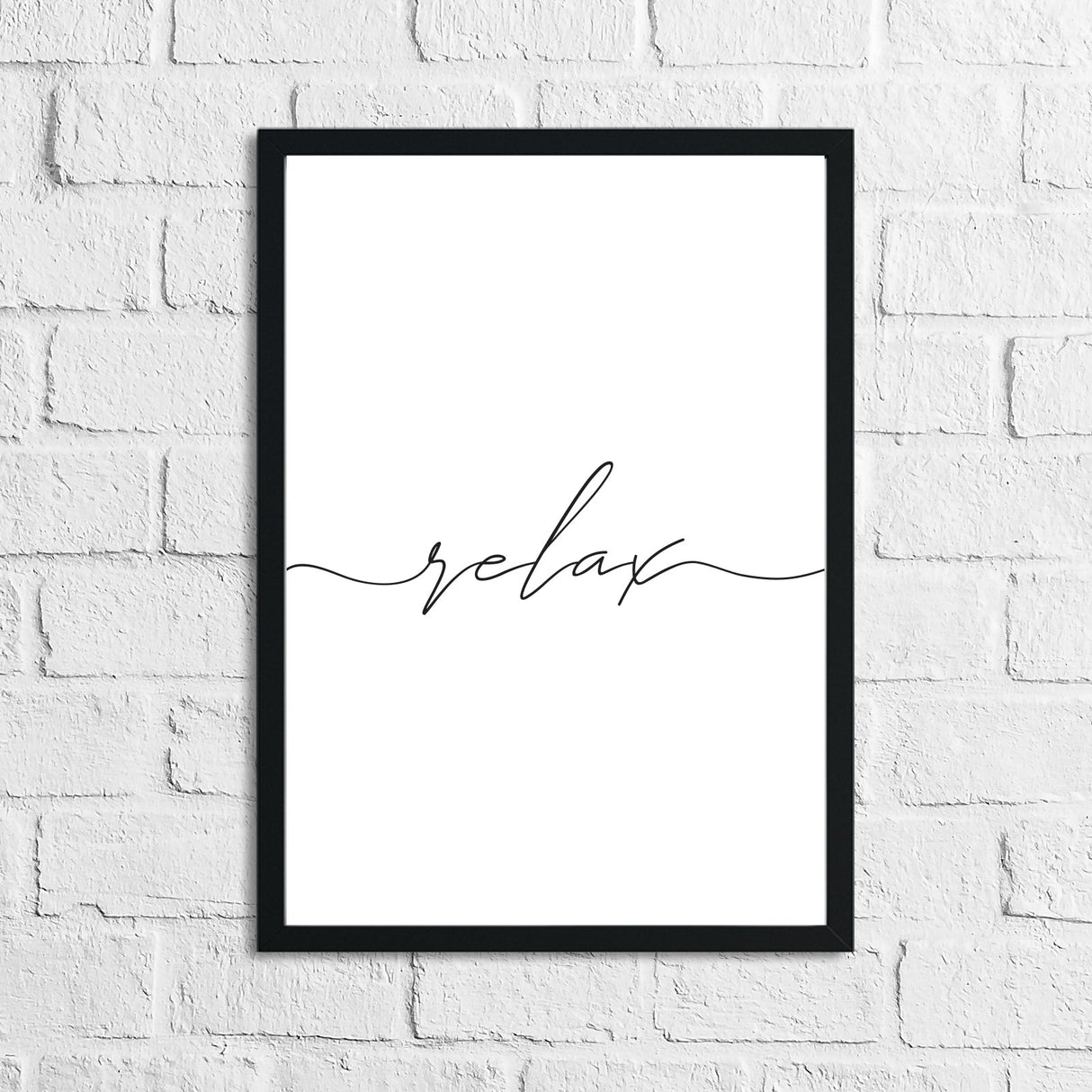 Line Relax Bathroom Wall Simple Decor Print by WinsterCreations™ Official Store