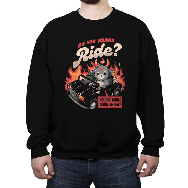 Ride to Hell - Crew Neck Sweatshirt by RIPT Apparel - Vysn