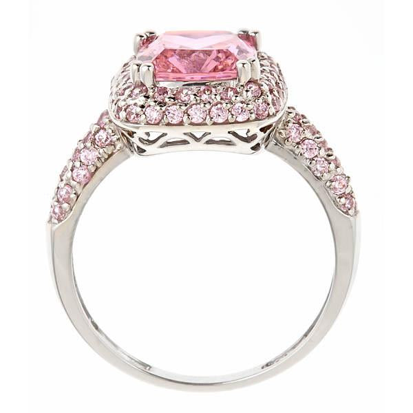 Sterling Silver Pink CZ Legacy Ring by Sterling Forever