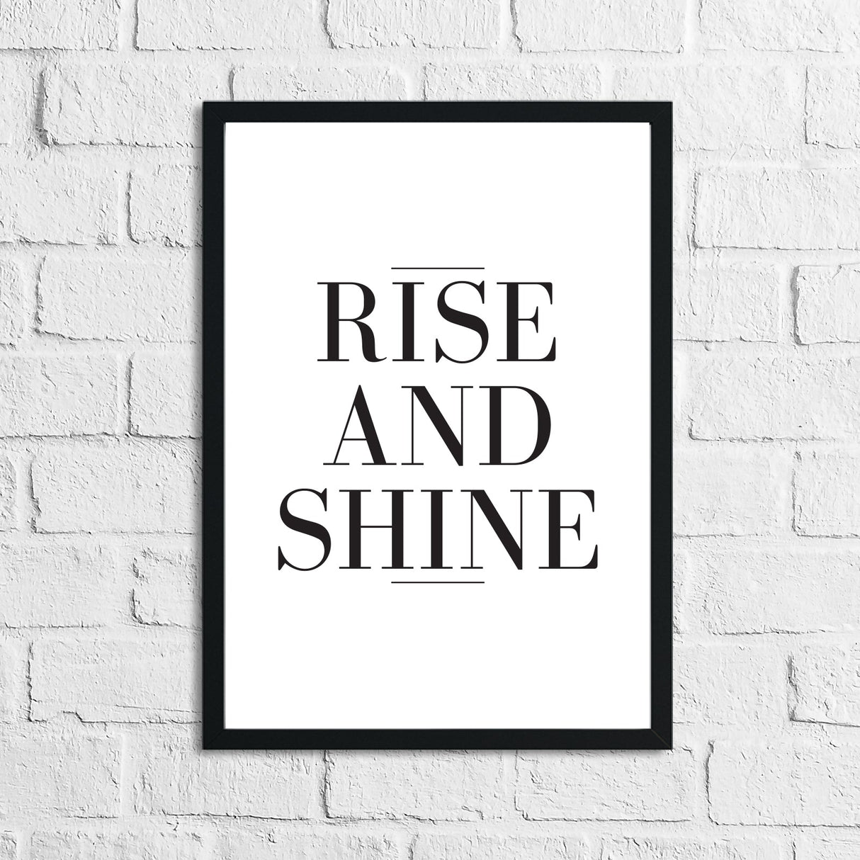 Rise And Shine Bedroom Simple Decor Print by WinsterCreations™ Official Store