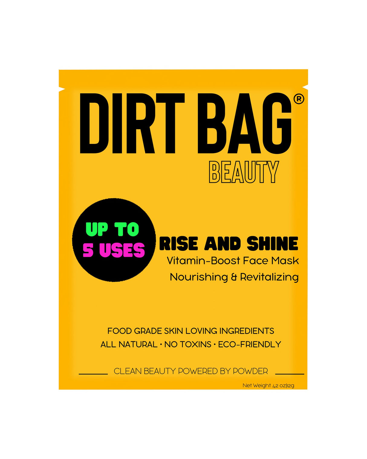 Vitamin Boost Vegan Face Mask by DIRT BAG® BEAUTY