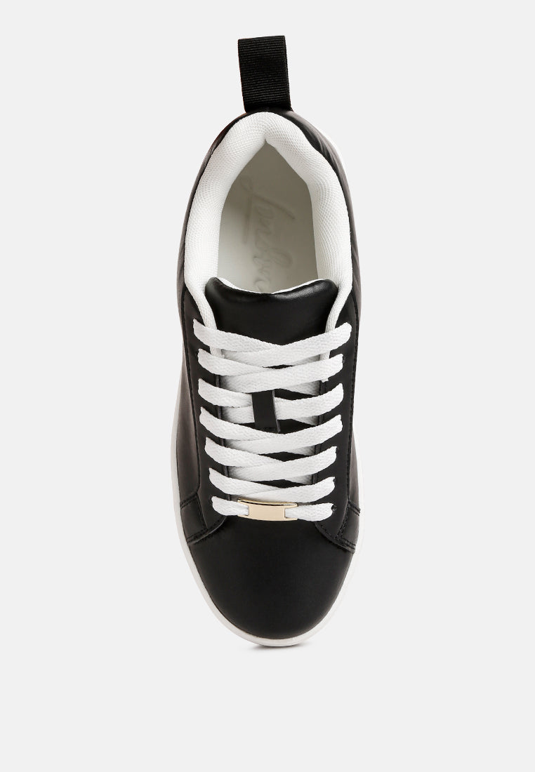 Rouxy Faux Leather Sneakers by London Rag