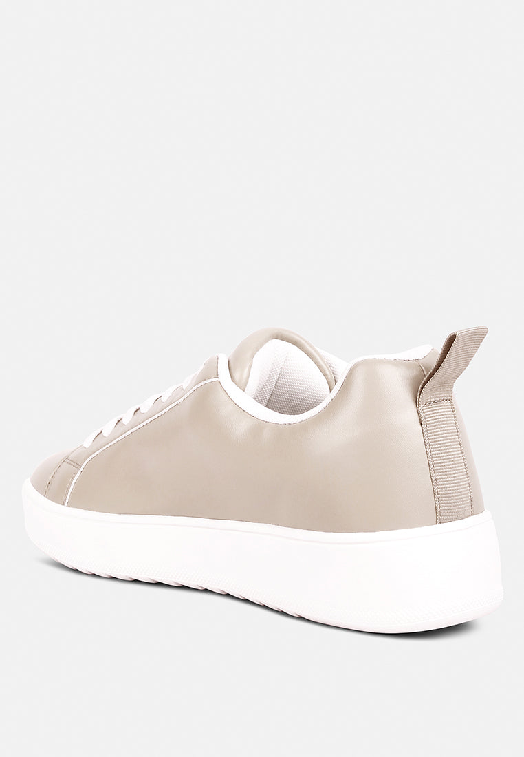 Rouxy Faux Leather Sneakers by London Rag