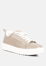 Rouxy Faux Leather Sneakers by London Rag