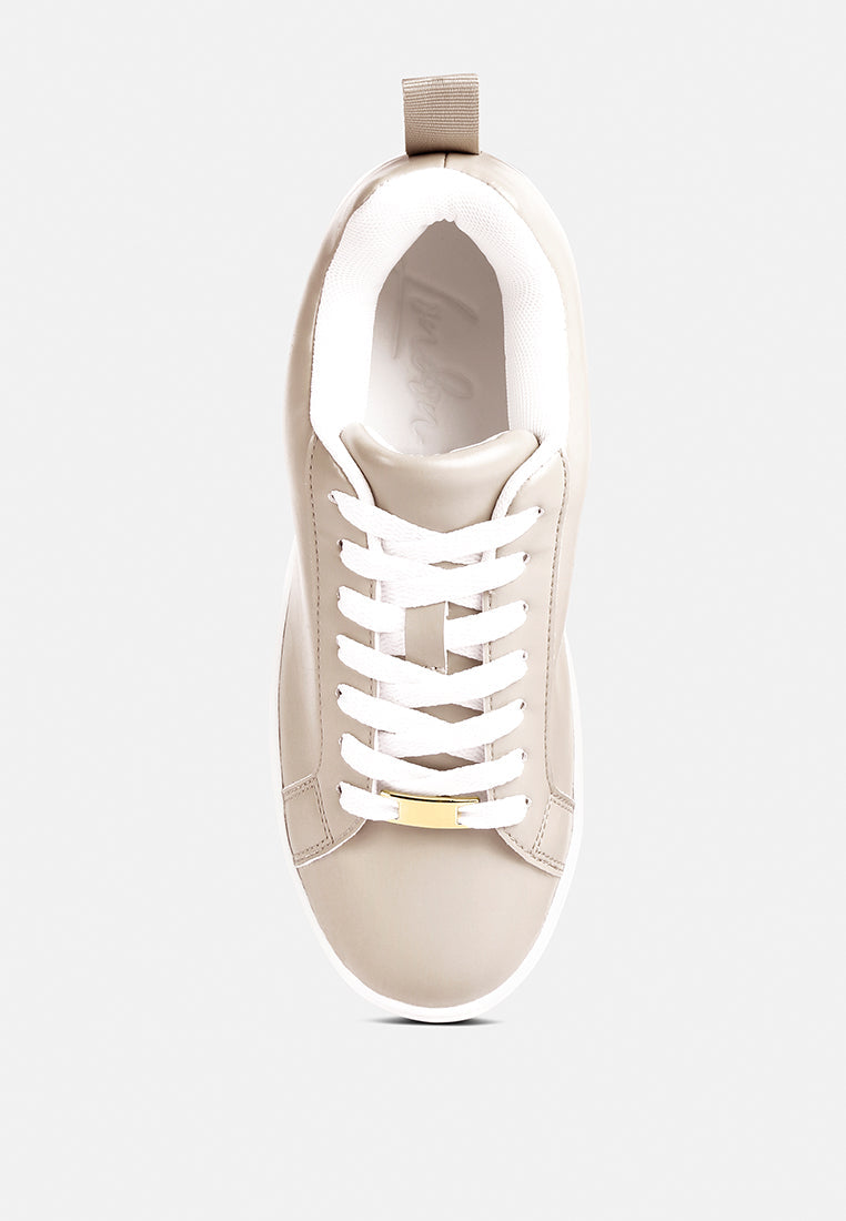 Rouxy Faux Leather Sneakers by London Rag