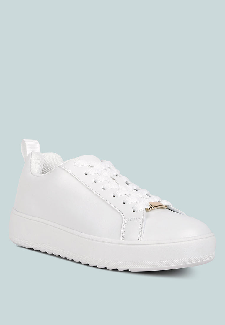 Rouxy Faux Leather Sneakers by London Rag