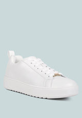 Rouxy Faux Leather Sneakers by London Rag