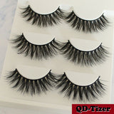 3 Pairs Natural Fashion Handmade Real Mink 3D False Eyelashes Thick Long Lashes by Js House