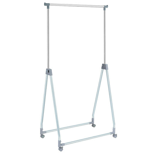 Extendable Foldable Heavy Duty Clothing Rack with Hanging Rod