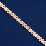 S925 Moissanite Diamond Prong Cuban Link Chain in 14K Gold - 12mm by Bling Proud | Urban Jewelry Online Store