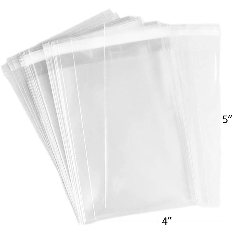 Self Adhesive Cellophane Bags 4"X 5" 60 Bags by Hammont