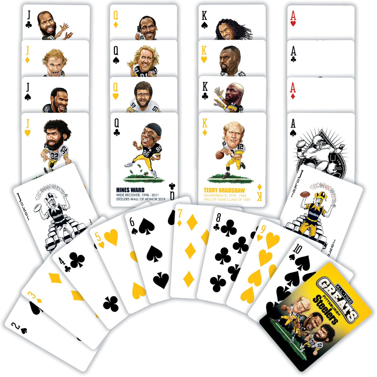 Pittsburgh Steelers All-Time Greats Playing Cards - 54 Card Deck by MasterPieces Puzzle Company INC