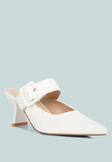 shein star slim block heel mules by London Rag