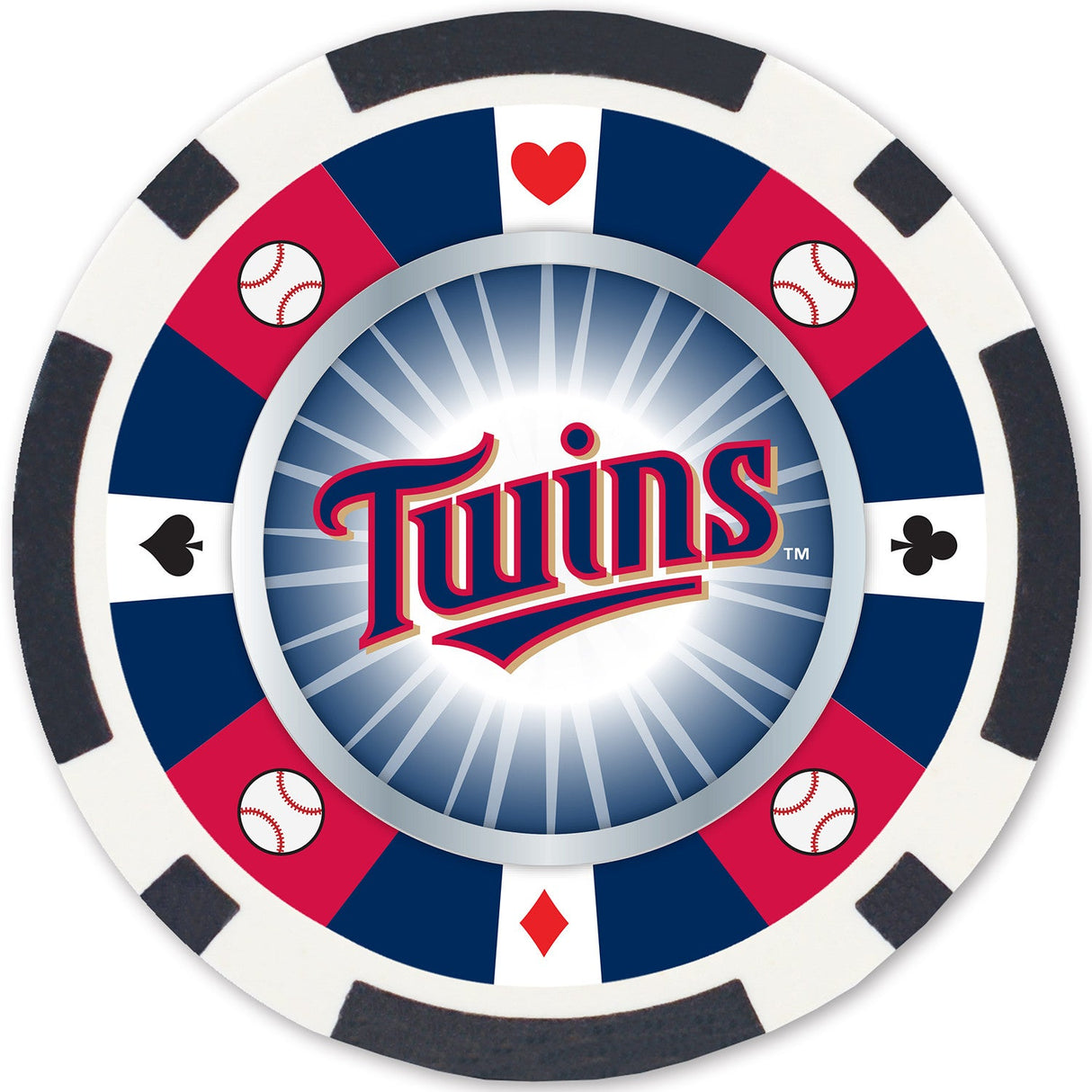 Minnesota Twins 100 Piece Poker Chips by MasterPieces Puzzle Company INC