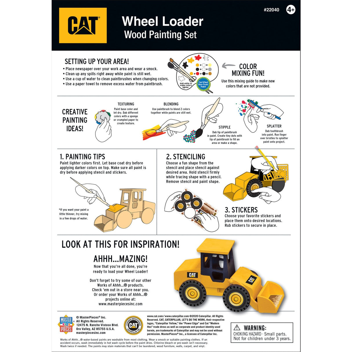 CAT - Caterpillar Wheel Loader Wood Craft & Paint Kit by MasterPieces Puzzle Company INC