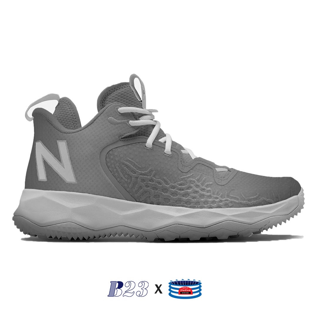 "Silver" New Balance FreezeLX v3 Turf Shoes by Stadium Custom Kicks