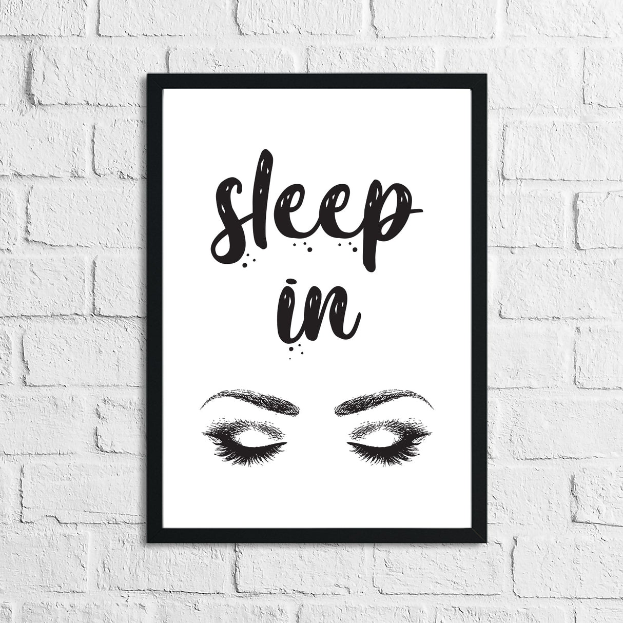 Sleep In Eyelashes Bedroom Simple Decor Print by WinsterCreations™ Official Store